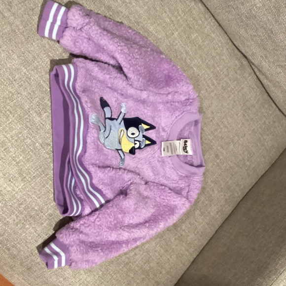 Bluey Other - Bluey Purple Fleece Kids Sweatshirt